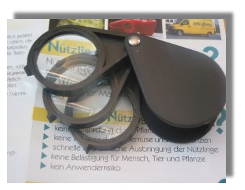 Kunstofflupe mit 3 Linsen 