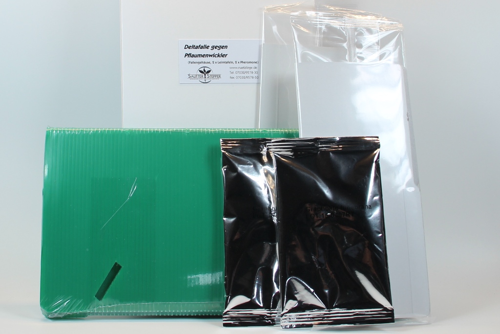 Deltafalle"Pflaumenwickler"incl.2x Pheromon/2xLeimtafel 
