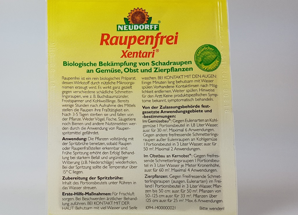 Raupenfrei XenTari 2 Portionsbeutel á 3,0 gr 